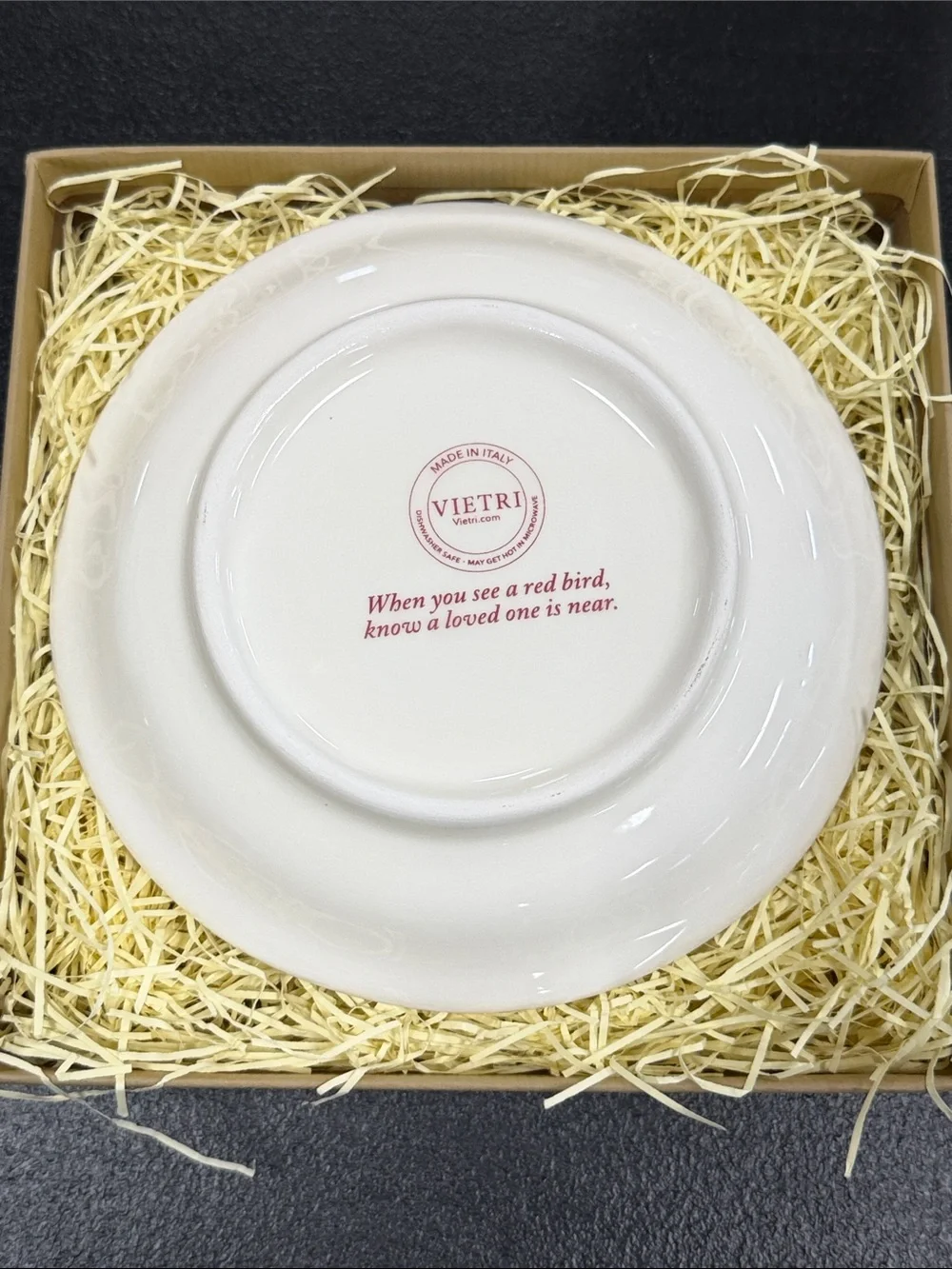 Vietri Red Bird Plate